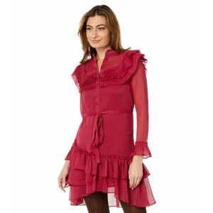 Imbracaminte Femei Ted Baker Anastai Ruffle Mini Dress Deep Pink imagine