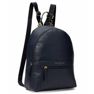 Incaltaminte Femei Tommy Hilfiger Amelia II Medium Dome Backpack-Embossed TH Serif Critter PVC Tommy Navy imagine