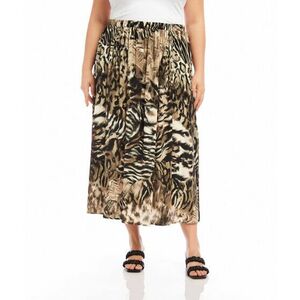 Imbracaminte Femei Karen Kane Plus Size Side-Slit Midi Skirt Print imagine