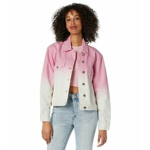 Imbracaminte Femei Blank NYC Pink Dip-Dyed White Twill Drop Shoulder Trucker Jacket Rose Water imagine
