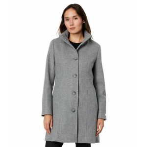 Imbracaminte Femei Calvin Klein Stand Collar Coat Medium Grey Melange imagine