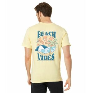 Imbracaminte Barbati Life is Good Groovy Beach Vibes Short Sleeve Crushertrade Tee Sandy Yellow imagine