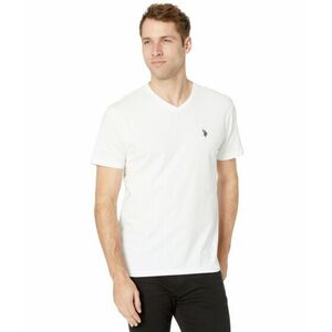 Imbracaminte Barbati US Polo Assn Short Sleeve Stretch V-Neck Tee Shirt White imagine
