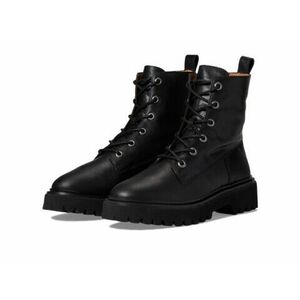 Incaltaminte Femei Madewell The Rayna Lace-Up Boot in Leather True Black imagine