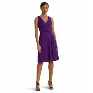 Imbracaminte Femei LAUREN Ralph Lauren Surplice Jersey Sleeveless Dress Purple Agate imagine