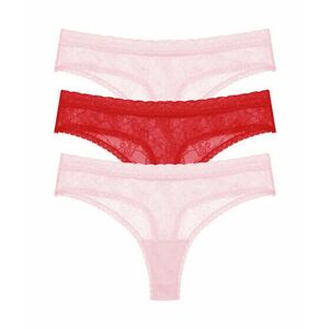 Imbracaminte Femei Natori Blisss Allure Lace Thong 3-Pack Pink SuedePoinsettiaPink Suede imagine