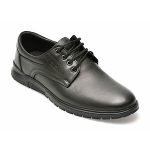 Pantofi casual OTTER negri, 555, din piele naturala imagine