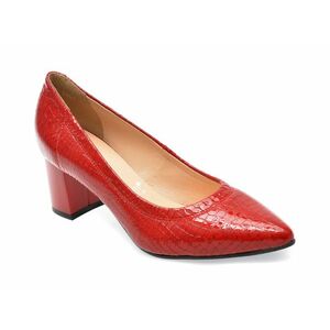 Pantofi IMAGE rosii, 5841, din piele naturala lacuita imagine