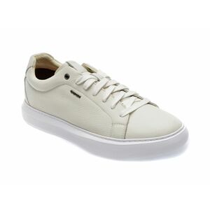 Pantofi casual GEOX albi, U845WB, din piele naturala imagine