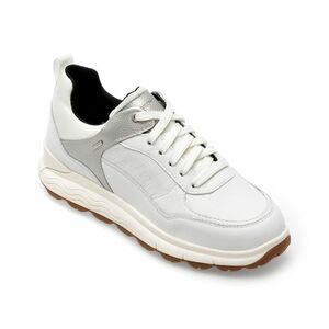 Pantofi casual GEOX albi, D3626D, din piele naturala imagine
