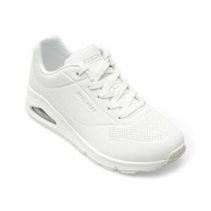 Pantofi sport SKECHERS albi, UNO, din piele ecologica imagine