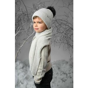 Jamiks șapcă de lână pentru copii culoarea gri, de lana imagine