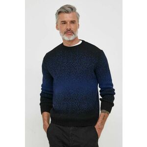Sisley pulover din amestec de lana barbati, culoarea albastru marin imagine