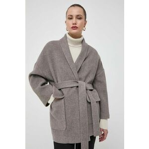 Beatrice B palton de lana culoarea gri, de tranzitie, oversize imagine