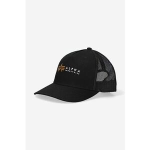 Alpha Industries șapcă Trucker Cap culoarea negru, cu imprimeu 106901.03-black imagine