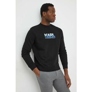 Karl Lagerfeld bluză bărbați, culoarea negru, cu imprimeu 541900.705405 imagine