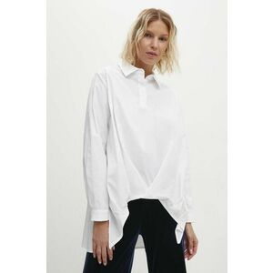 Answear Lab bluza femei, culoarea alb, cu guler clasic, relaxed imagine