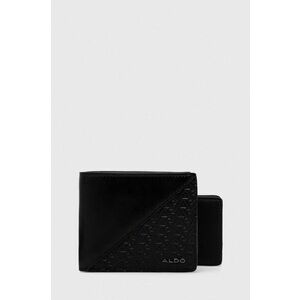 Aldo portofel si card holder GLERRADE barbati, culoarea negru, GLERRADE.006 imagine