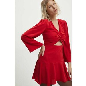 Answear Lab rochie culoarea rosu, mini, evazati imagine