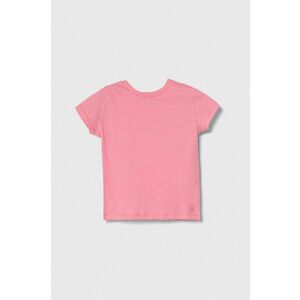 United Colors of Benetton tricou de bumbac pentru copii culoarea roz imagine