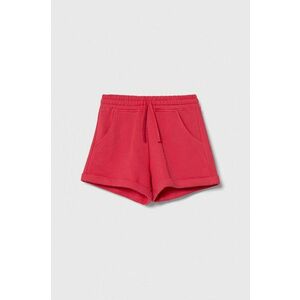 United Colors of Benetton pantaloni scurți din bumbac pentru copii culoarea roz, neted, talie reglabila imagine