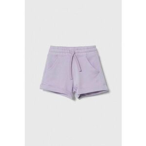 United Colors of Benetton pantaloni scurți din bumbac pentru copii culoarea violet, neted, talie reglabila imagine
