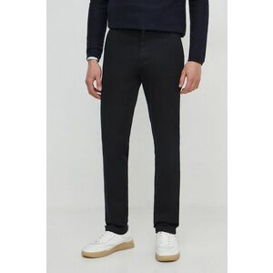 Sisley pantaloni barbati, culoarea negru, mulata imagine