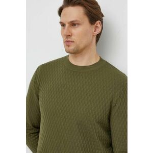 Sisley pulover de bumbac culoarea verde, light imagine