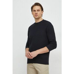 Sisley pulover de bumbac culoarea negru, light imagine
