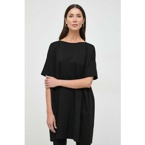 Liviana Conti rochie culoarea negru, mini, oversize F4SI20 imagine