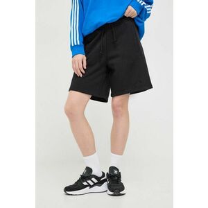 adidas pantaloni scurți femei, culoarea negru, uni, high waist IW1253 imagine