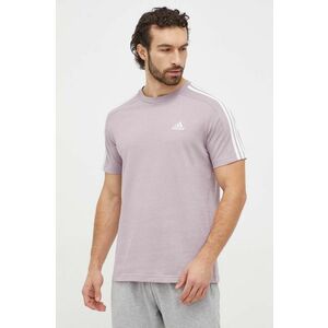 adidas tricou din bumbac bărbați, culoarea violet, cu imprimeu IS1331 imagine