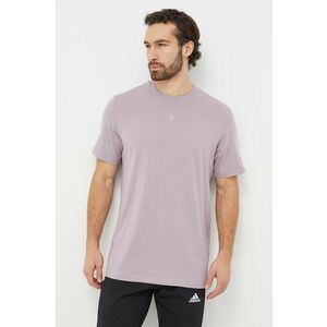 adidas tricou din bumbac bărbați, culoarea violet, uni IR9116 imagine