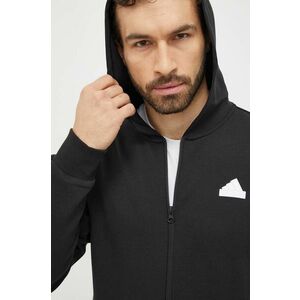 adidas bluză bărbați, culoarea negru, cu glugă, cu imprimeu IN3305 imagine