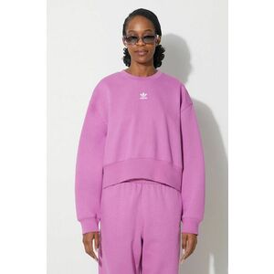 adidas Originals bluză Adicolor Essentials Crew Sweatshirt femei, culoarea roz, uni, IR5975 imagine
