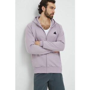 adidas bluză Z.N.E bărbați, culoarea violet, cu glugă, uni IN1847 imagine