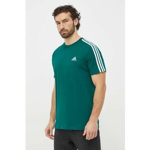 adidas tricou din bumbac bărbați, culoarea verde, cu imprimeu IS1333 imagine