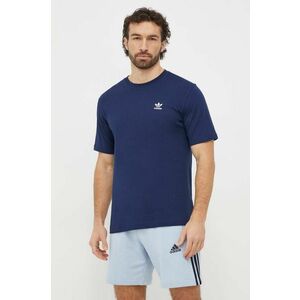 adidas Originals tricou din bumbac Essential Tee bărbați, culoarea bleumarin, cu imprimeu, IR9693 imagine
