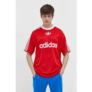 adidas Originals tricou Adicolor Poly Tee bărbați, culoarea roșu, cu imprimeu, IM9458 imagine