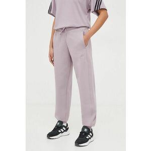 adidas pantaloni de trening culoarea violet, uni IW1283 imagine
