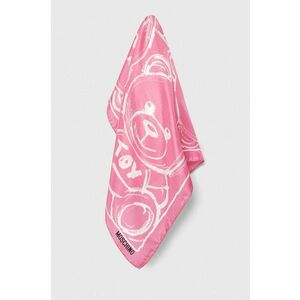 Moschino batistă de buzunar de mătase culoarea roz imagine