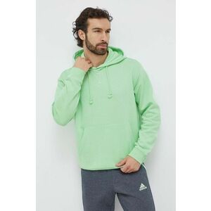 adidas bluză bărbați, culoarea verde, cu glugă, uni IX3951 imagine