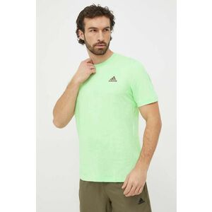 adidas tricou din bumbac bărbați, culoarea verde, uni IS1315 imagine
