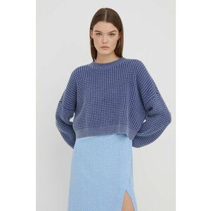 Hollister Co. pulover femei, culoarea albastru marin imagine