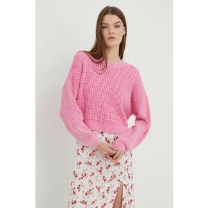 Hollister Co. pulover femei, culoarea roz imagine