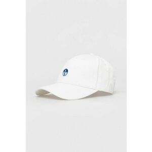 North Sails șapcă de baseball din bumbac culoarea alb, cu imprimeu imagine