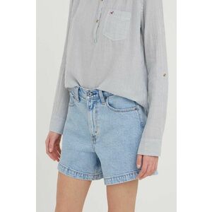 Abercrombie & Fitch pantaloni scurti jeans femei, neted, high waist imagine