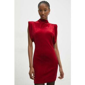 Answear Lab rochie de catifea culoarea rosu, mini, drept imagine