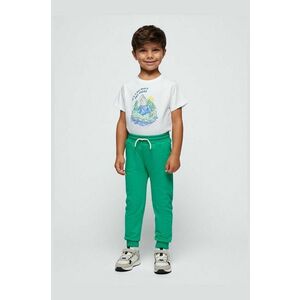 Mayoral pantaloni de trening pentru copii culoarea verde, neted imagine