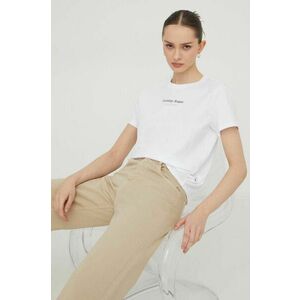 Tommy Jeans tricou din bumbac femei, culoarea alb DW0DW17359 imagine